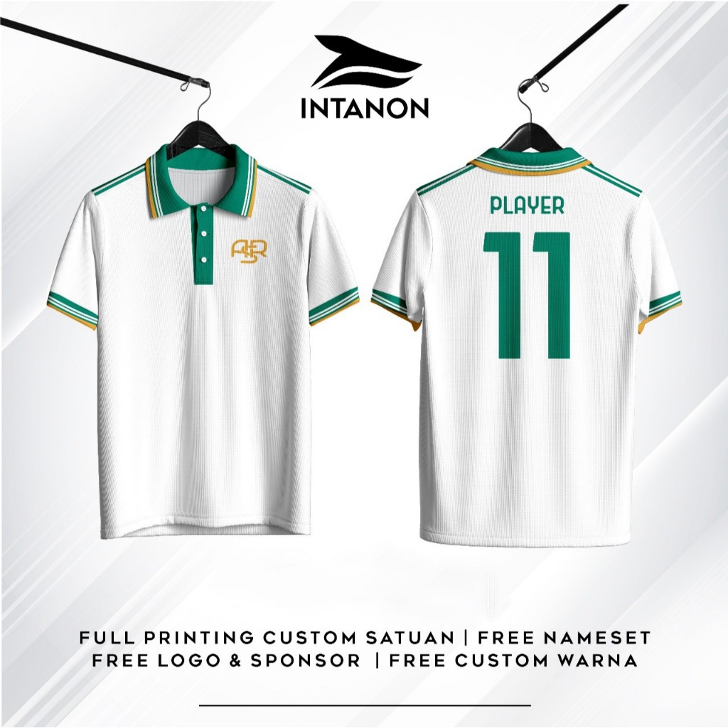 Jersey Fantasy AS ROMA 3rd Putih Hijau Full Printing Custom Nameset Satuan Bahan Dri Fit Milano Prem
