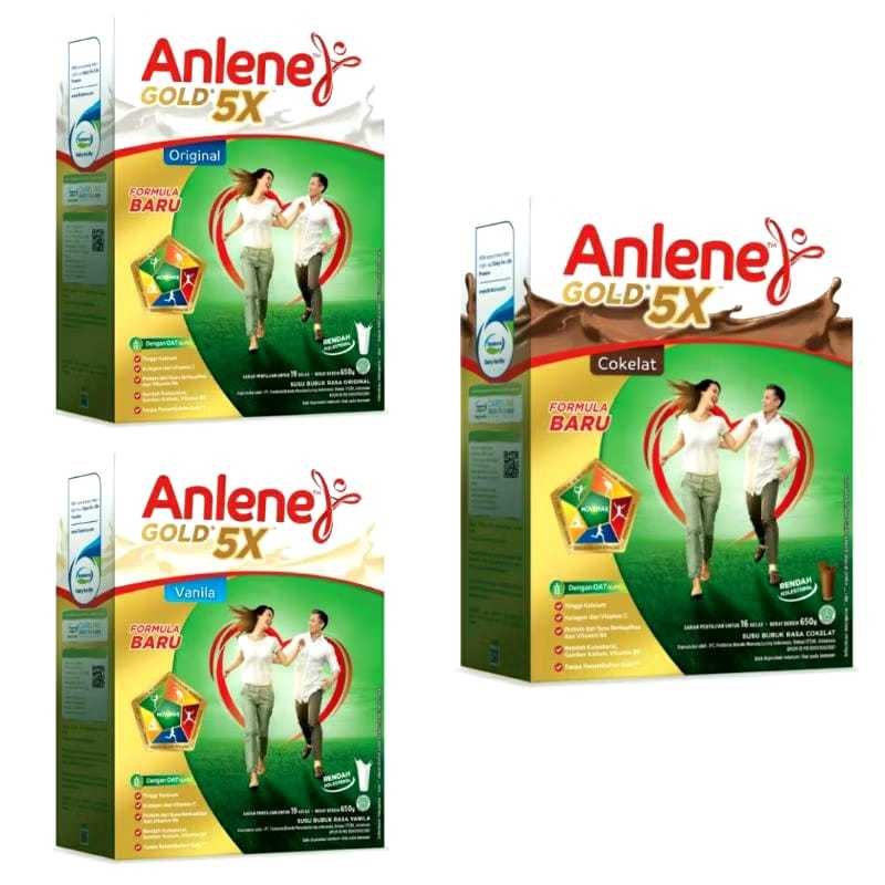 

ANLENE GOLD 5X 570 GRAM I NUTRISI JANTUNG, TULANG, SENDI & OTOT