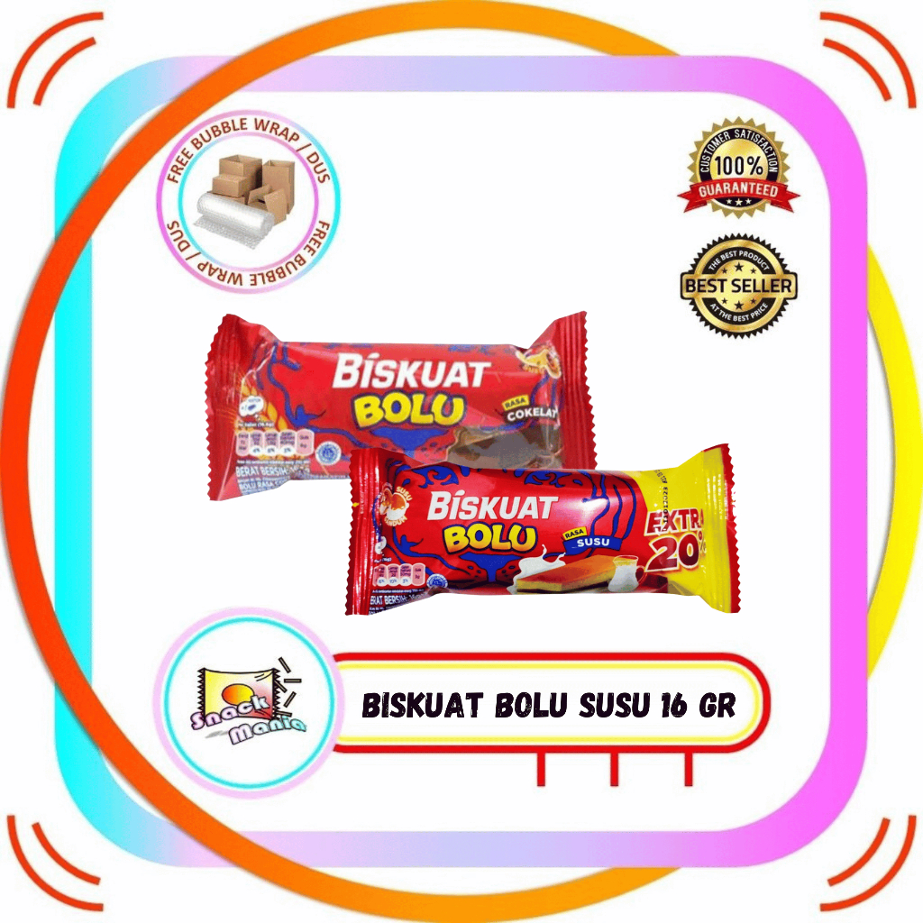 Biskuat Bolu Rasa Susu Original | Chocolate ~ 16 gr Ecer Soft Cake
