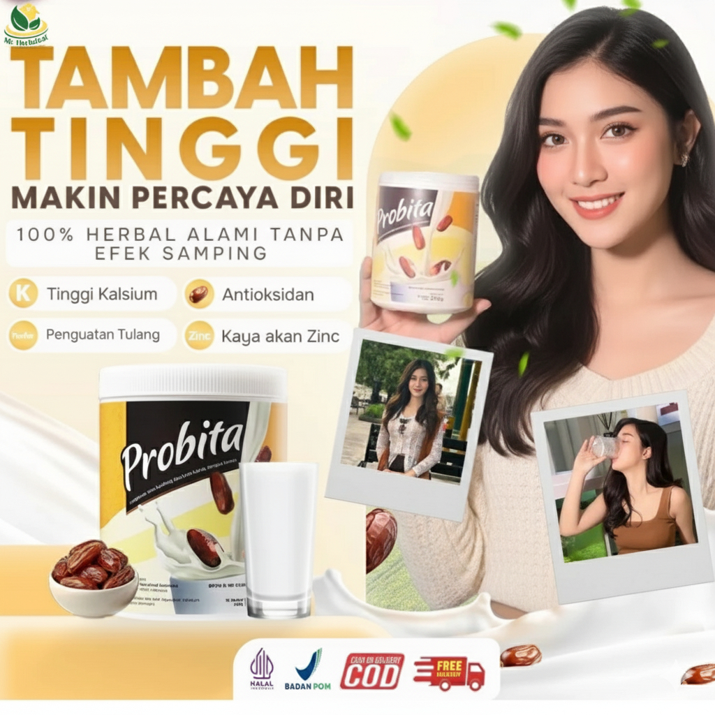 PROBITA - SUSU KURMA PENINGGI BADAN UNTUK REMAJA & DEWASA - / PROBITA SUSU PENINGGI BADAN BPOM-HALAL