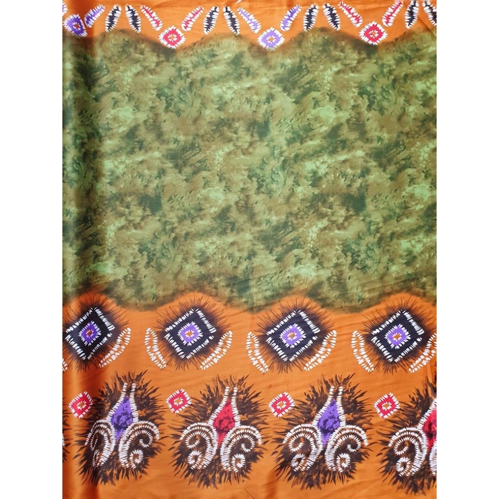 Kain Bahan Silk Halus Motif Jumputan Meteran