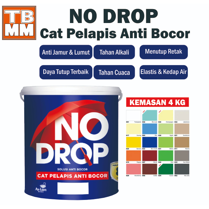 NO DROP 4 KG CAT PELAPIS WATER PROOFING