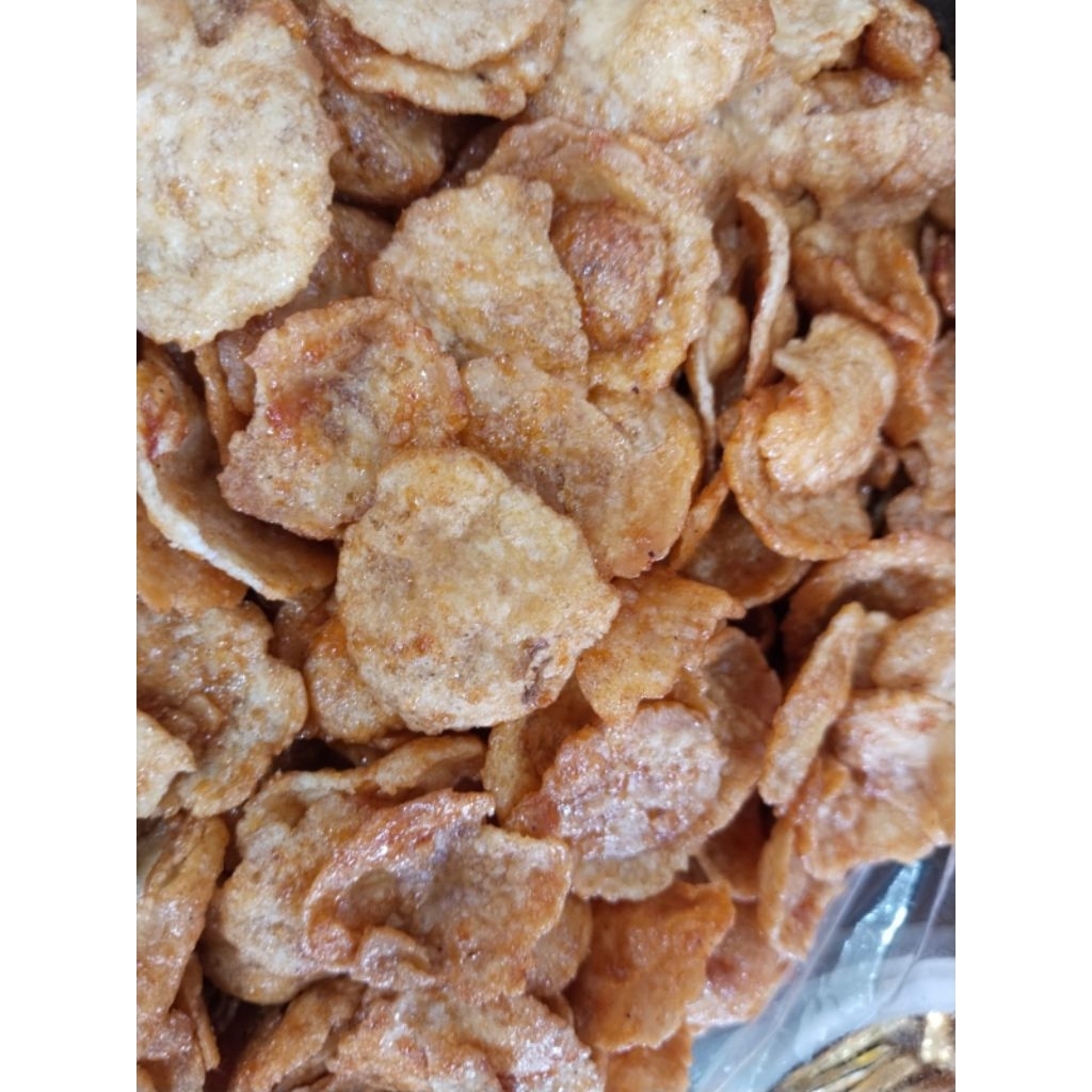 

1kg emping lebar pedas manis