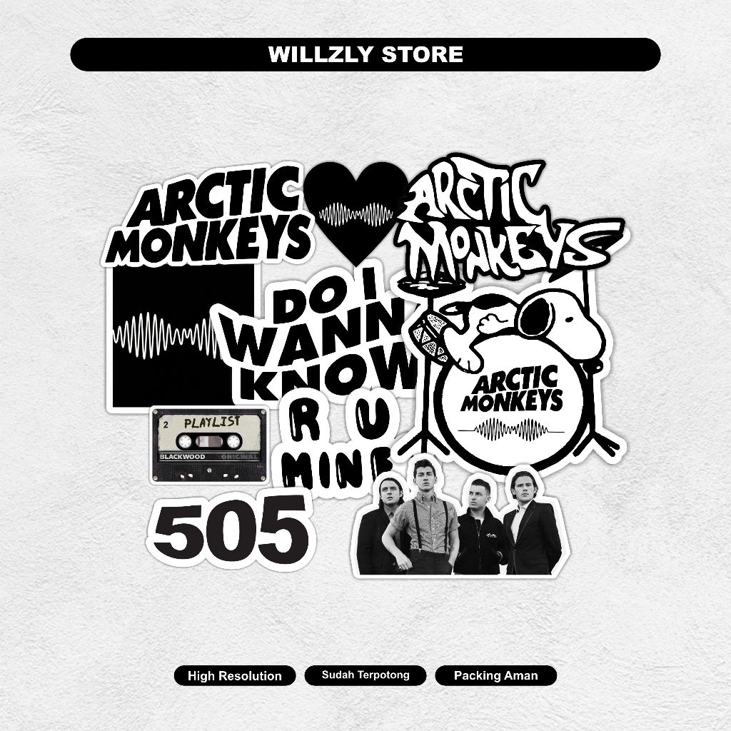 

COD Stickerpack ARCTIC MONKEY ANTI AIR/PUDAR STICKER Helm,Hp,Laptop,Tumbler DLL