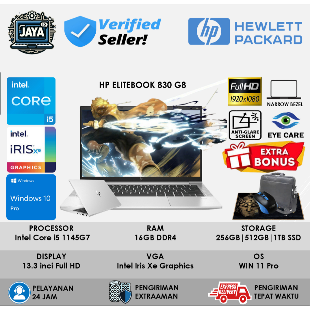 Laptop HP ELITEBOOK 830 G8 Intel Core I5 1145G7 16GB 256GB 13.3 Full HD Windows 10 Pro Silver