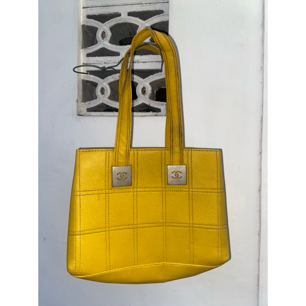 tas selempang bahu warna kuning