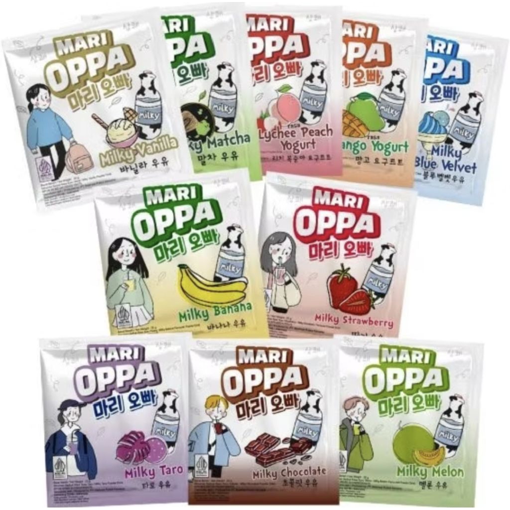 

Mari Oppa Minuman Susu Korea 1 Renteng Isi 12 Sachet