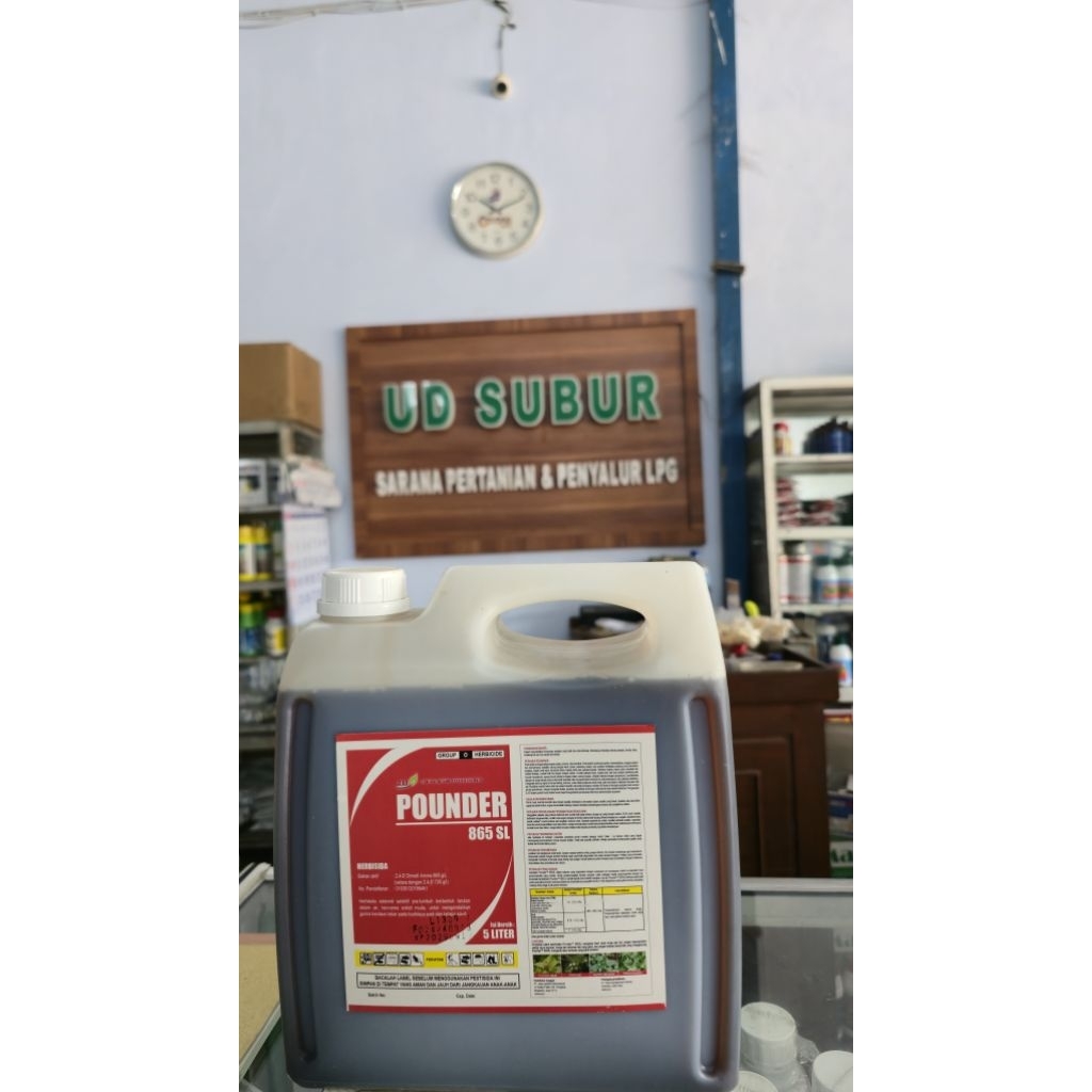 Herbisida POUNDER 865 SL (Berat bersih: 5 Liter)