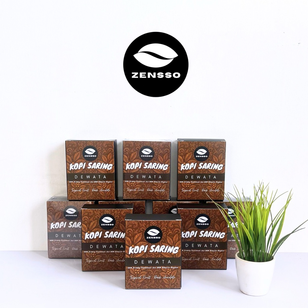 

Kopi Arabika Kintamani & Robusta Pupuan - oleh oleh Bali - Kopi asli Bali - dripbag coffee - Kopi saring DEWATA - ZENSSO COFFEE 10 box