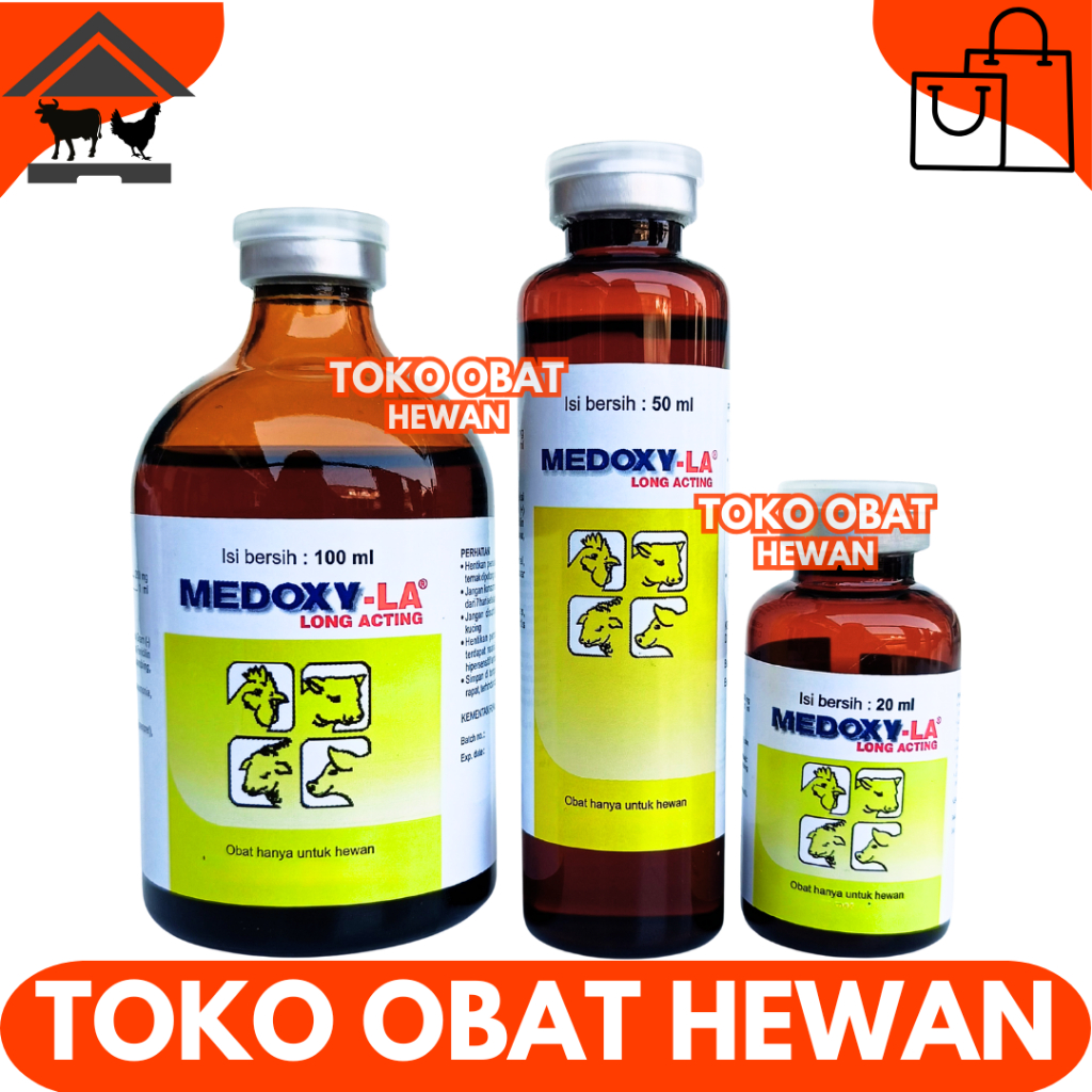 MEDOXY L 100ML MEDOXY L 50ML MEDOXY L 20ML MEDION - Obat Hewan Anti Infeksi Spektrum Luas Ternak