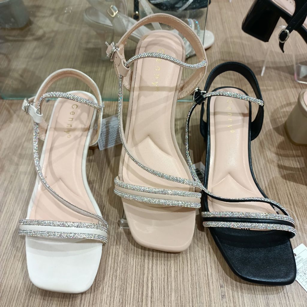 sandal wanita pesta heels 7cm GENNY original matahari