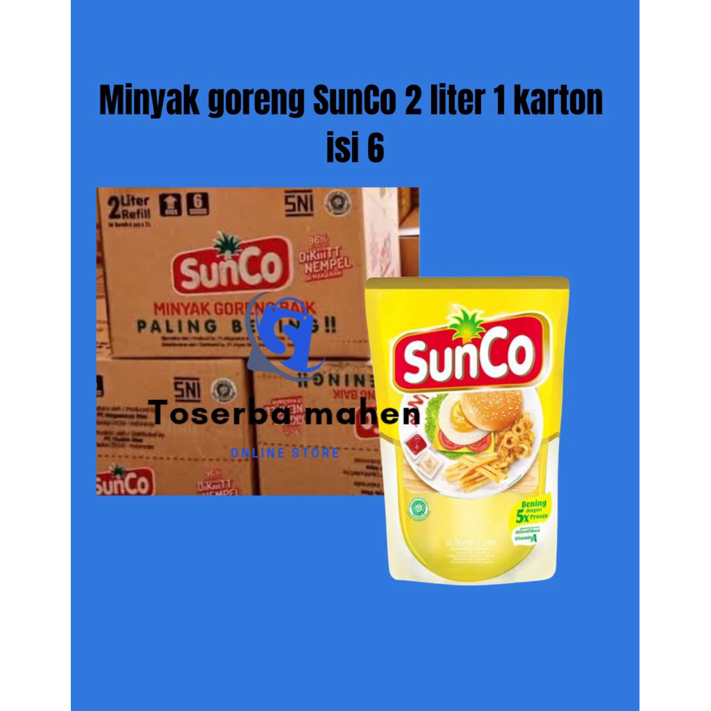 minyak goreng  sunco 2 liter  1 karton