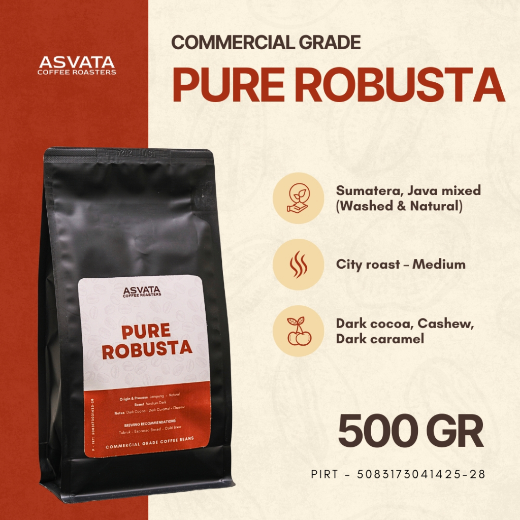 

Biji Kopi Pure Robusta 500 Gram Commercial Grade Robusta