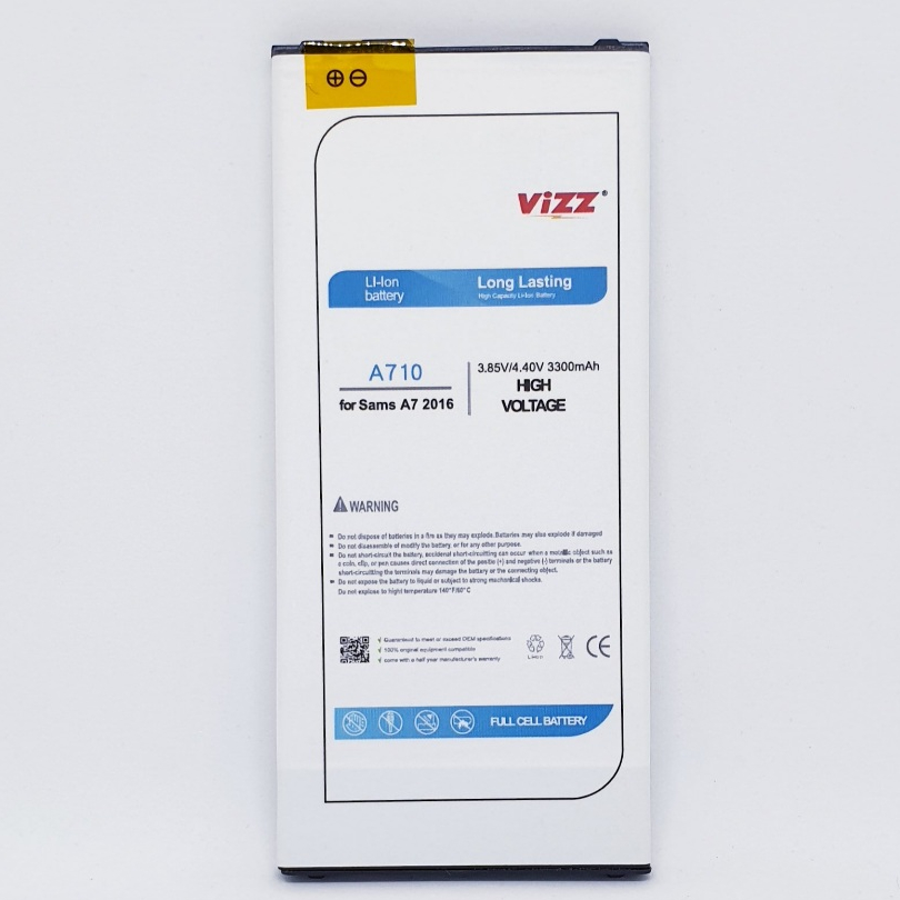 Vizz Baterai Samsung A710 Batre A7 2016 Original,J7 PRIME,J4 PLUS,J6 PLUS