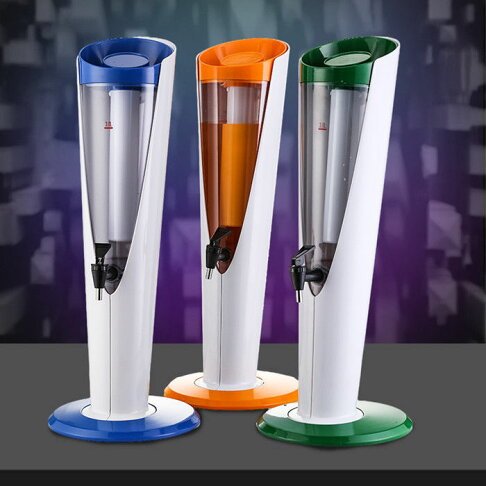 BERGARANSI Beer Tower Dispenser 3L – Botol Minuman Ala Heineken dengan LED Stylish