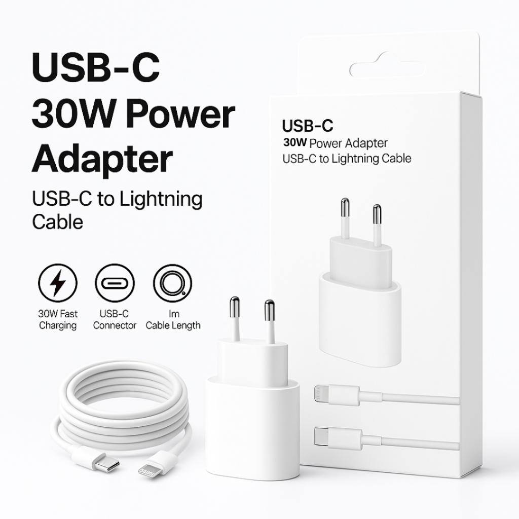 Homeyvibes 30W Asli Iphone Kepala Charger Adapter Kabel Data Pd Fast Charging Kepala Charger Mfi