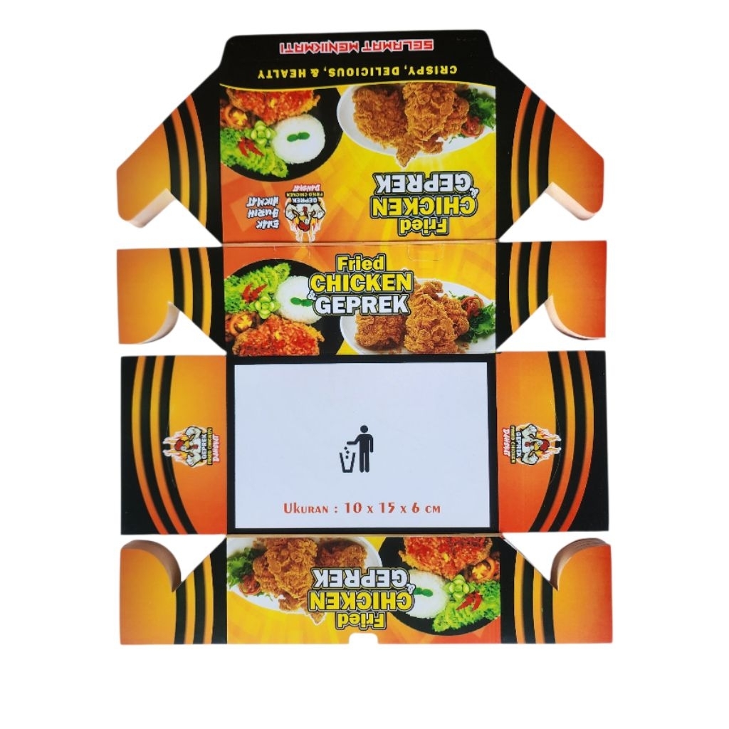 

Paper lunch box ayam geprek celup KFC ivory/kardus nasi kotak/kardus fried chiken termurah