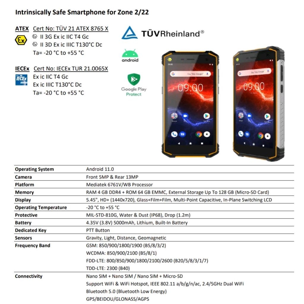 NOMU V31D-ex HP Atex zone 2 Explotion Proof RIVAL KENWOOD KWSA80K ISAFE IS530.2 IS540.2 IS880.2 ECOM