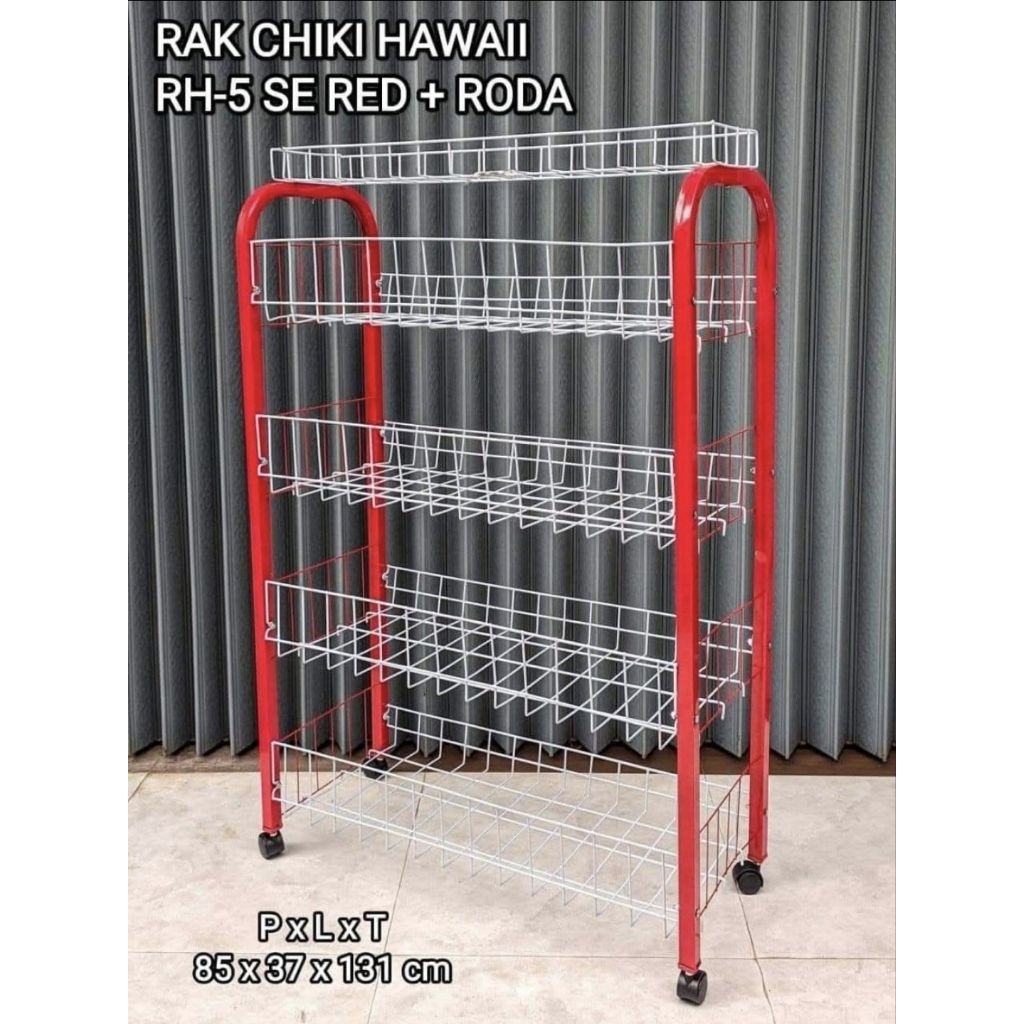 RAK JAJANAN BESAR TEMPAT PAJANGAN CIKI JUMBO RODA SUPER KOKOH