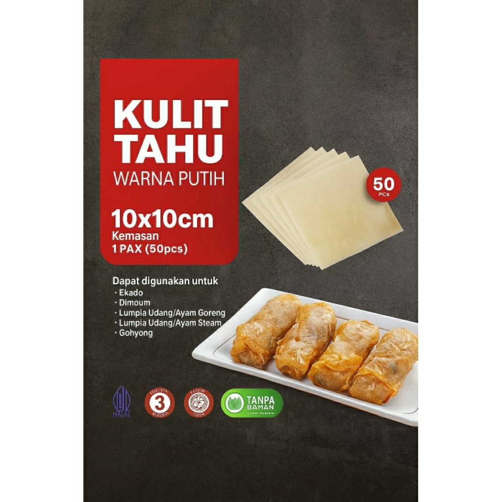 

Kulit Tahu 8cmX8cm isi 50lembar