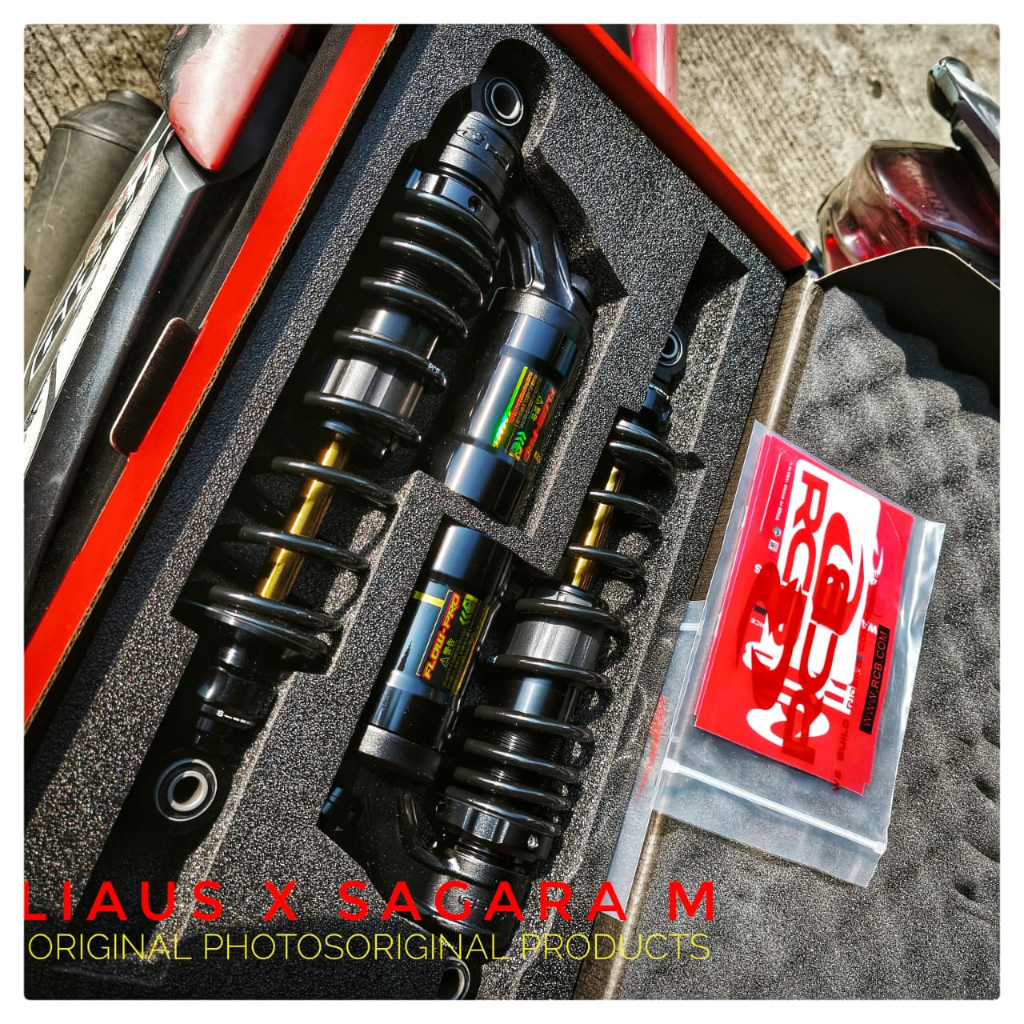 ONE AND ONLY SHOCK TABUNG FLOW PRO RCB BLACK RX KING VEGA DLL 335MM 275MM 320MM LIMITED EDITION ORIG