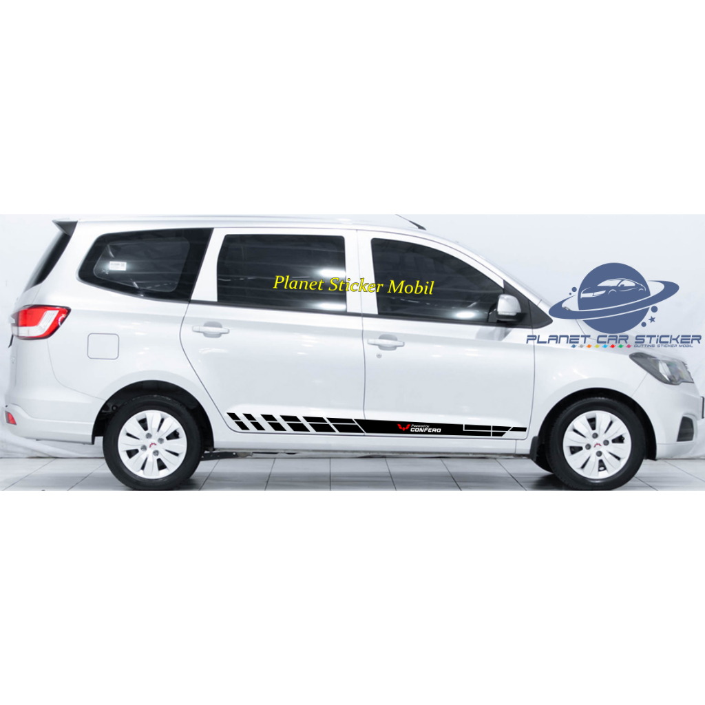 new concept sticker confero db stiker confero list stripe body mobil wuling confero db sticker stike
