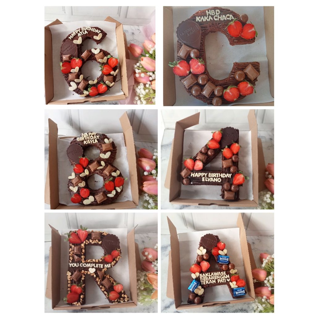 

Fudgy Brownies Angka dan Huruf