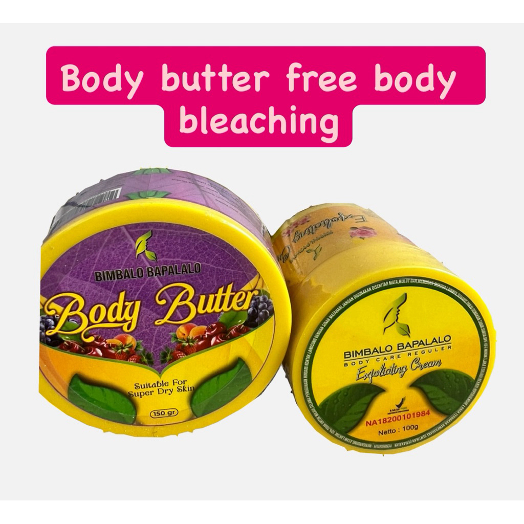 body butter free body bleaching pemutih badan bimbalo bapalalo