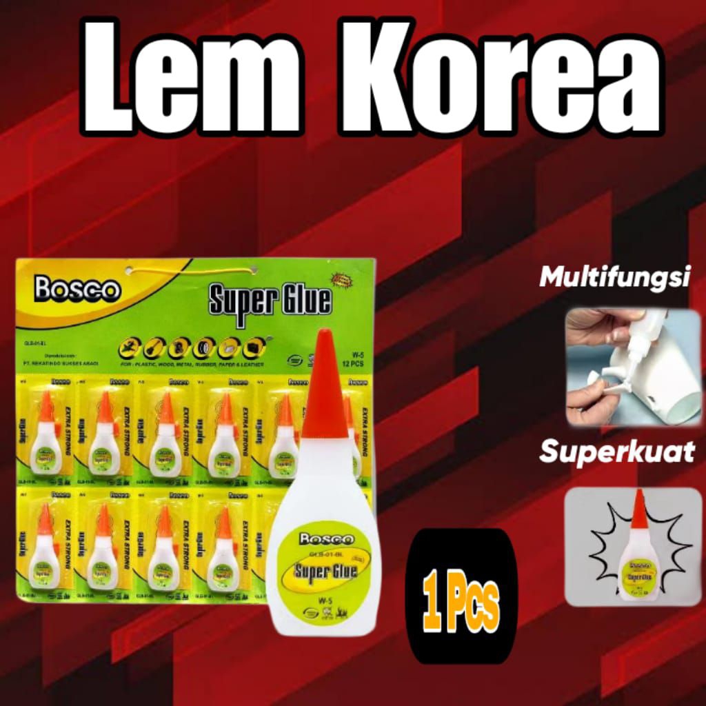 

1 Pcs Lem Super Glue Handsome Botol 3,5g Untuk Lem Mika Lem Korea Serbaguna Power Glue