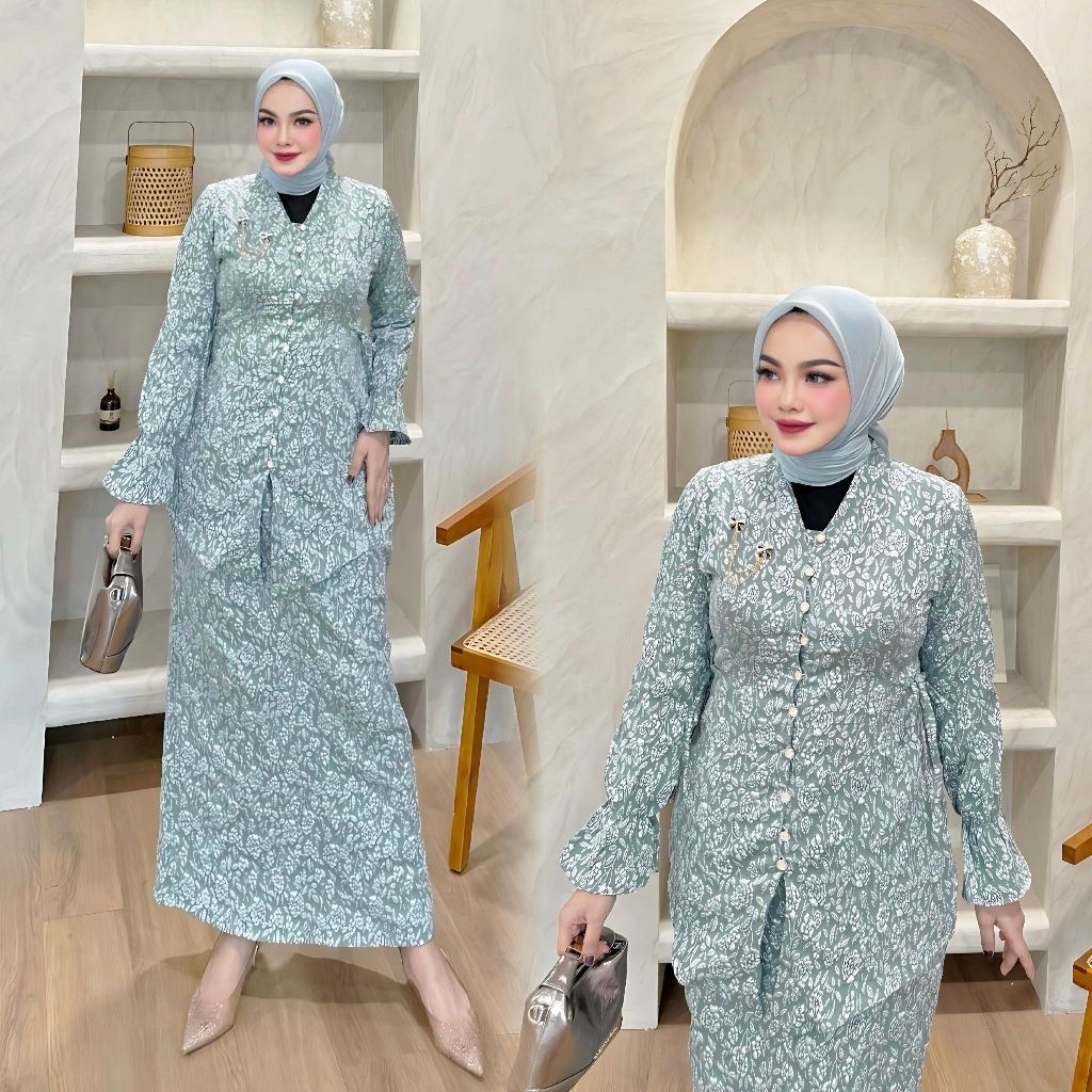Setelan Kebaya Nurhaliza / Kebaya Pesta / Kebaya Terbaru / Kebaya Cantik