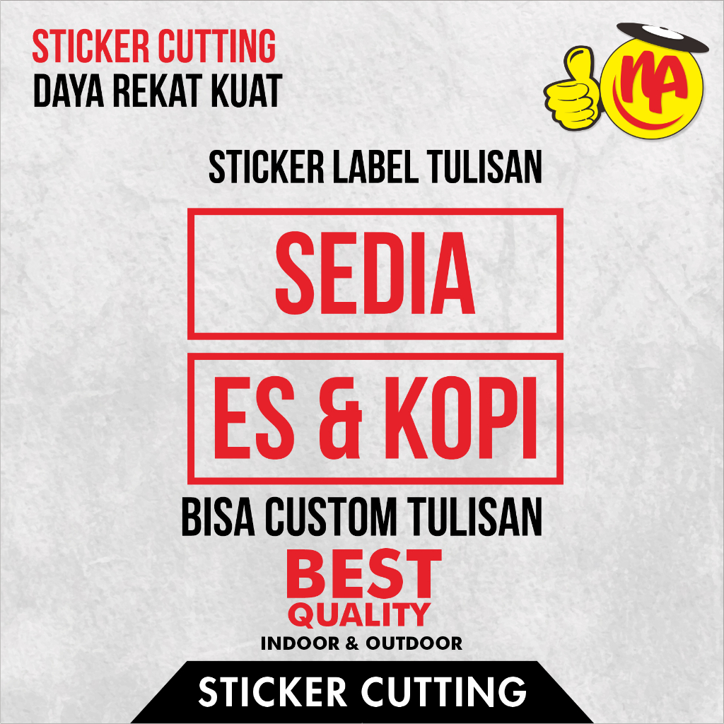 

Sticker Cutting Etalase / Sticker Cutting / Sticker cutting sedia kopi es teh