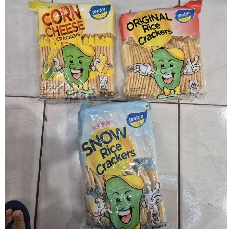 

Ten Ten rice crackers biskuit beras rasa SNOW / CORN CHEESE / ORIGINAL