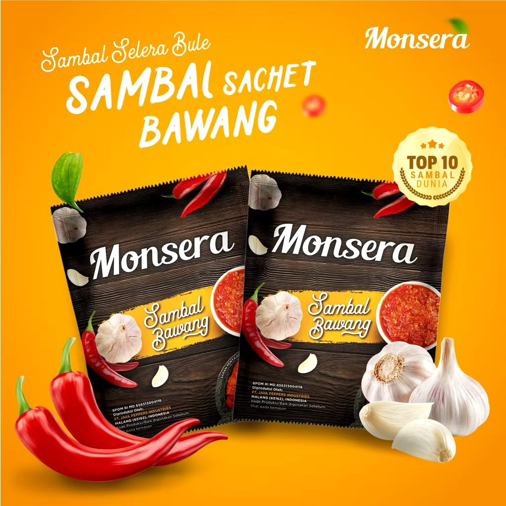 

MONSERA - SAMBAL BAWANG SACHET (isi 10)