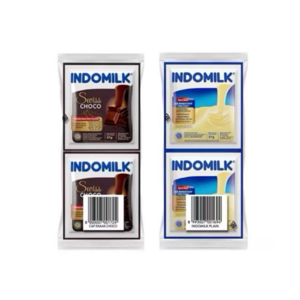 

[25Hrs] INDOMILK SACHET PLAIN & SWISS CHOCO 1 RENCENG (ISI 6