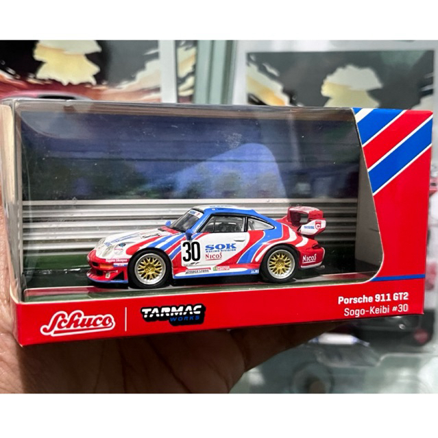 SCHUCO TARMAC PORSCHE 911 GT2 Sogo-Keibi #30 (UNSEALED)
