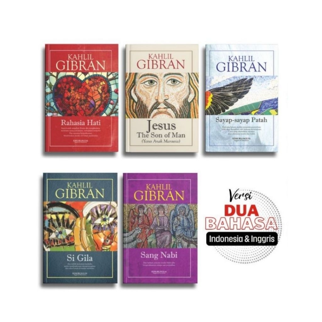 Buku Yesus Sang Anak Manusia Rahasia Hati Sayap-Sayap Patah Si Gila Sang Nabi Kahlil Gibran Edisi Bi