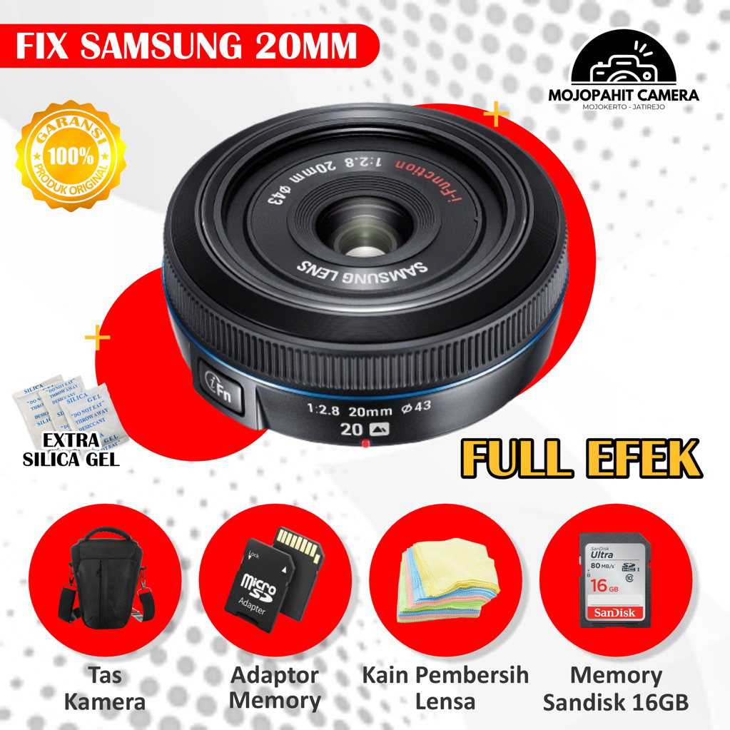 {LENSA MIRRORLES} SAMSUNG FIX 20MM FOR SAMSUNG NX2000 NX200 NX3000