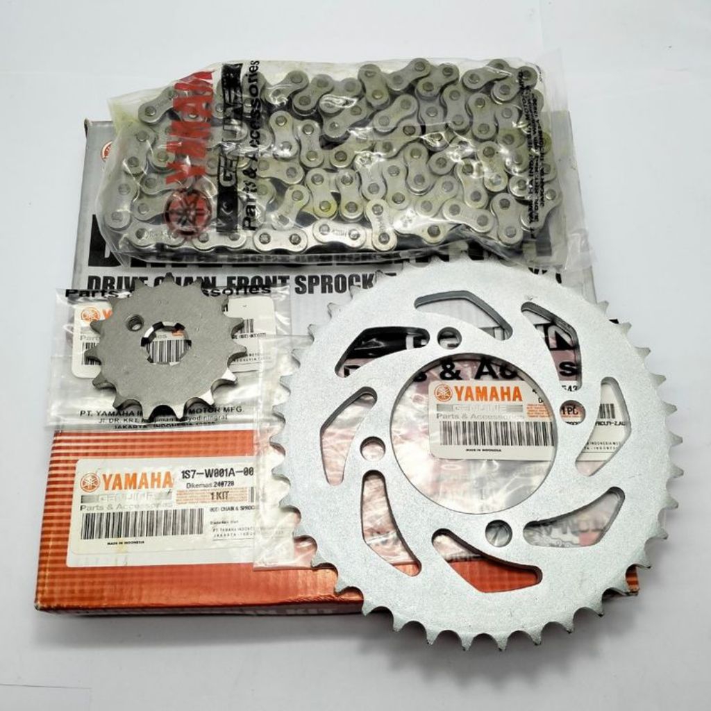 GEAR SET + RANTAI ORIGINAL 1S7 JUPITER MX OLD/LAMA