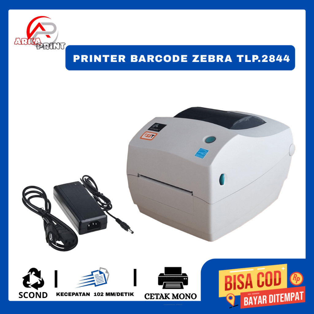 

printer label zebra TLP 2844z garansi 1 bulan bisa print tanpa karbon