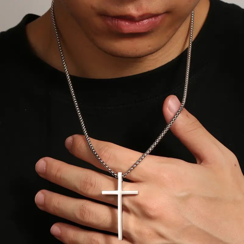 Chrome Hearts Titanium Cross Necklace / Kalung Titanium Pria Wanita Model Salib Stainless Steel