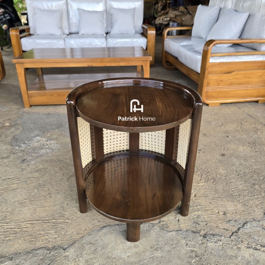 Meja teras bulat meja tamu bulat meja bulat minimalis