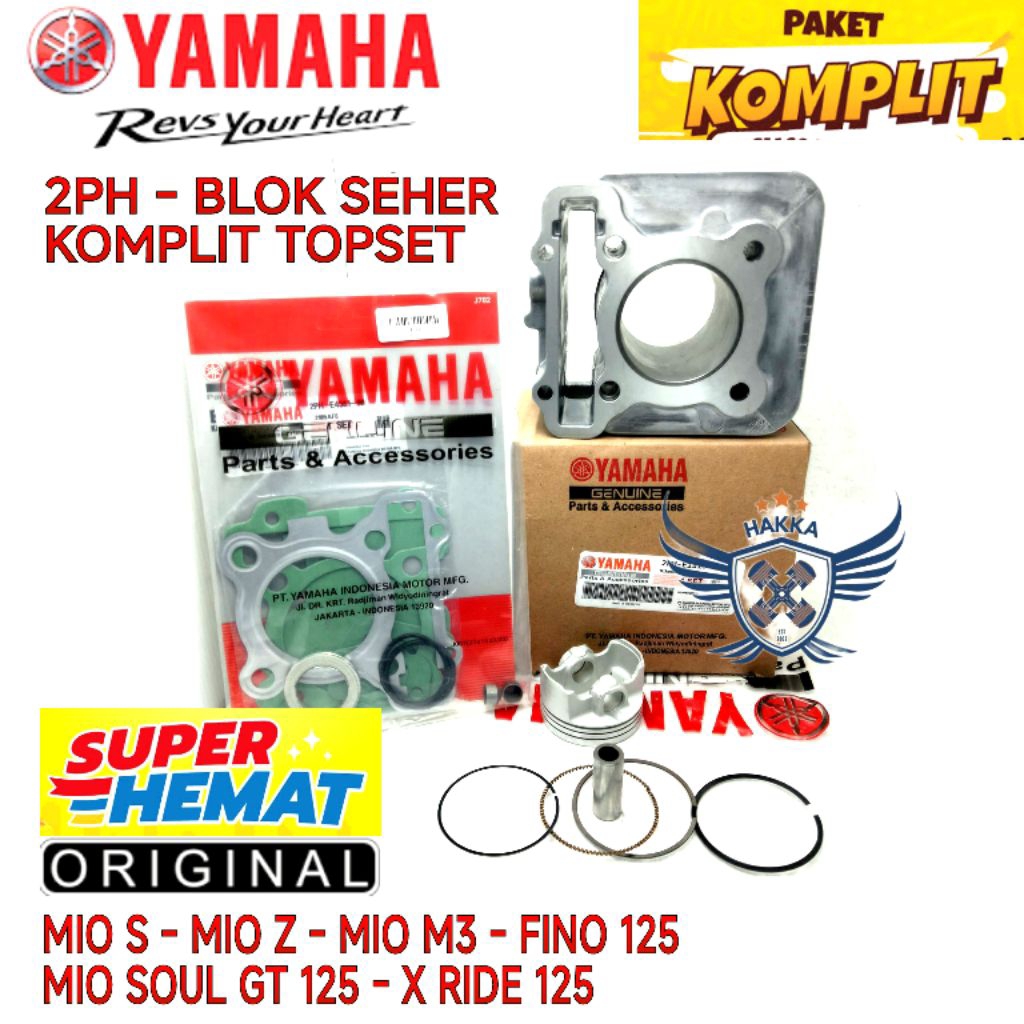 2PH ORIGINAL BLOK SEHER + TOPSET YAMAHA MIO M3, BLOK SEHER YAMAHA MIO Z 125, BLOK SEHER YAMAHA MIO S