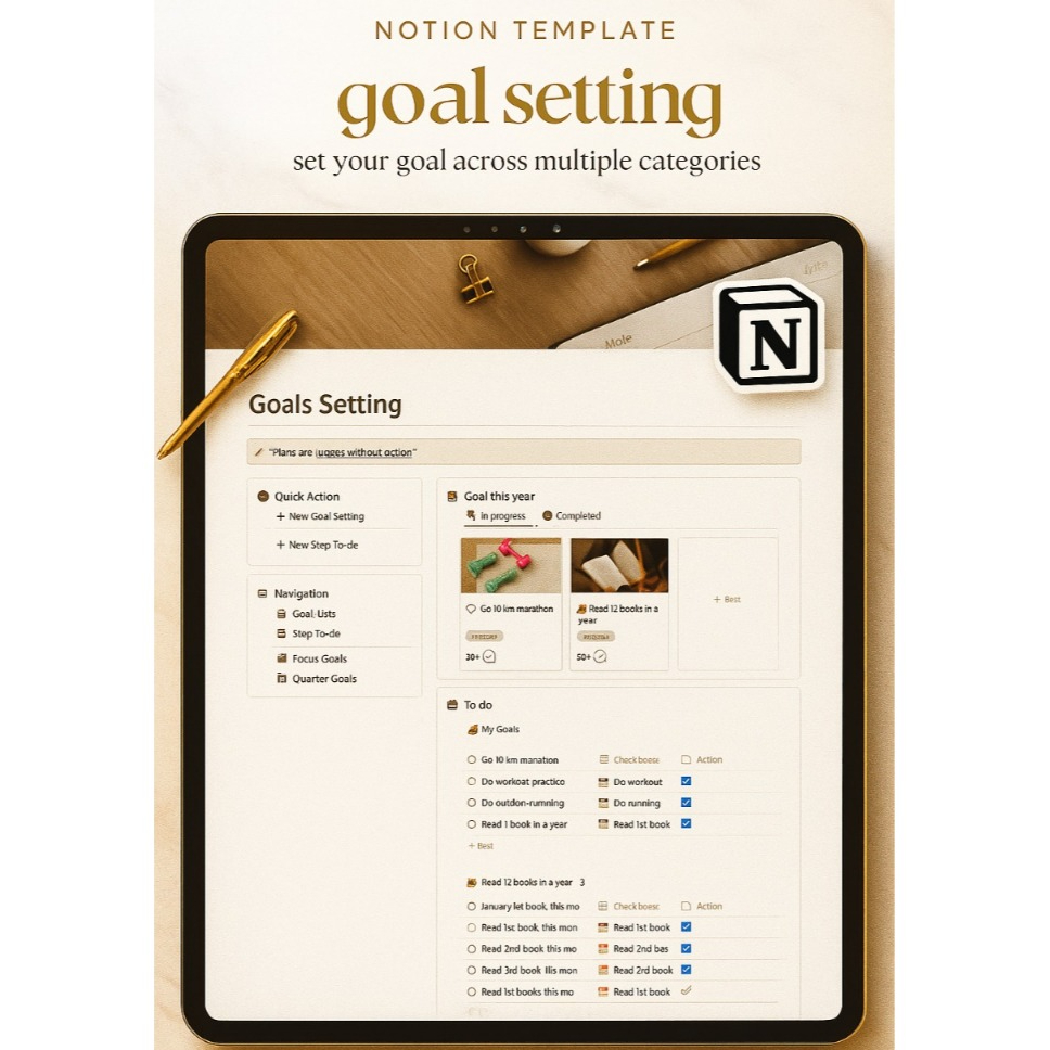 Goal Setting | Notion Template | Premium