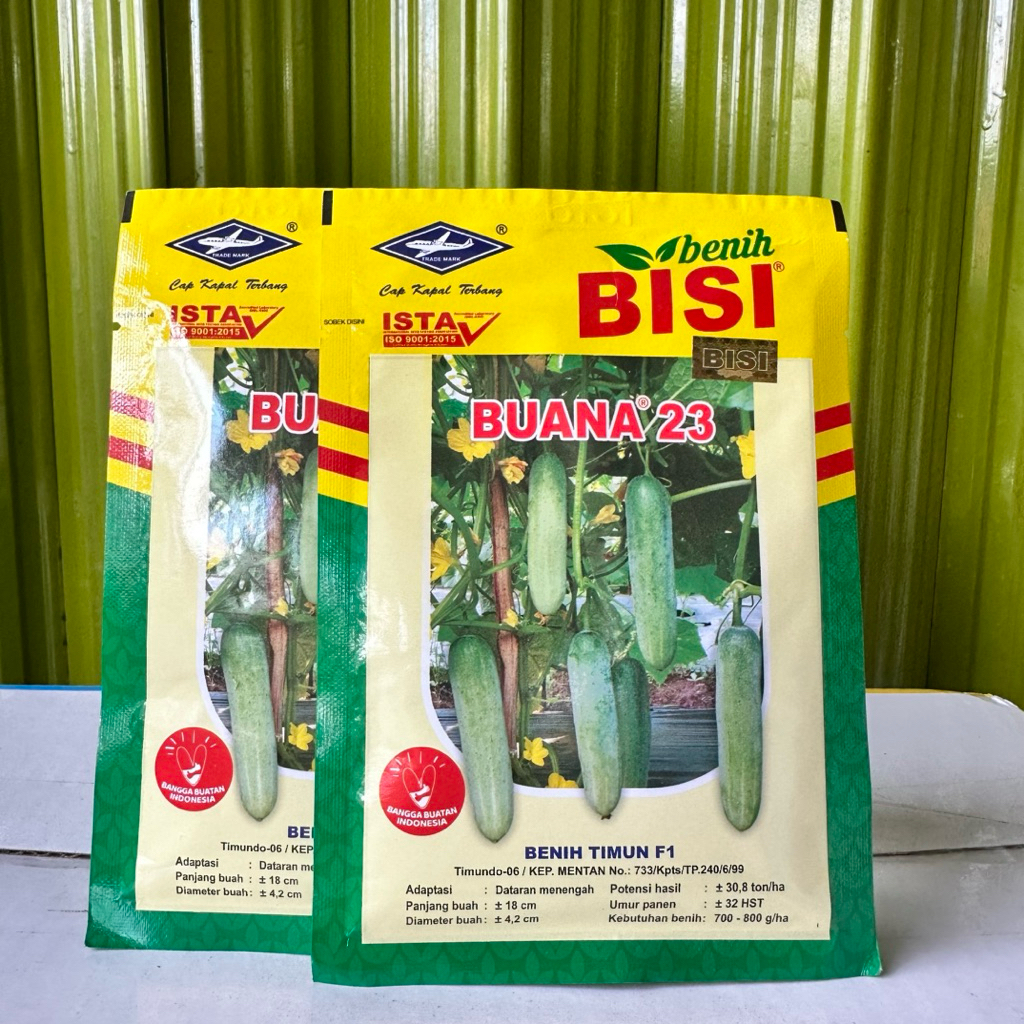 Benih Timun BUANA 23 F1 20 gram - Bibit Mentimun Buana 23 - Exp Panjang 03-2027