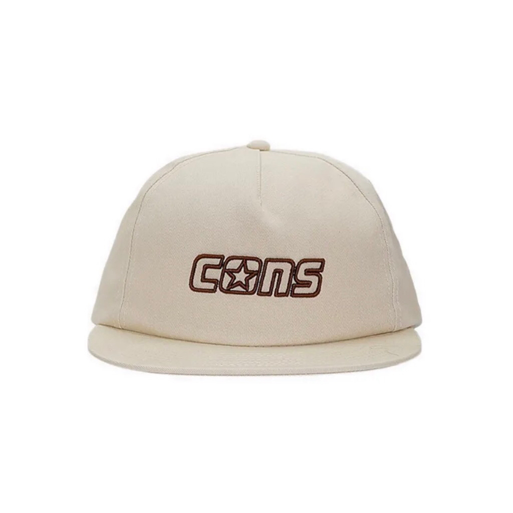 Converse 5 Panel Unisex Snapback Caps - Red, Cream