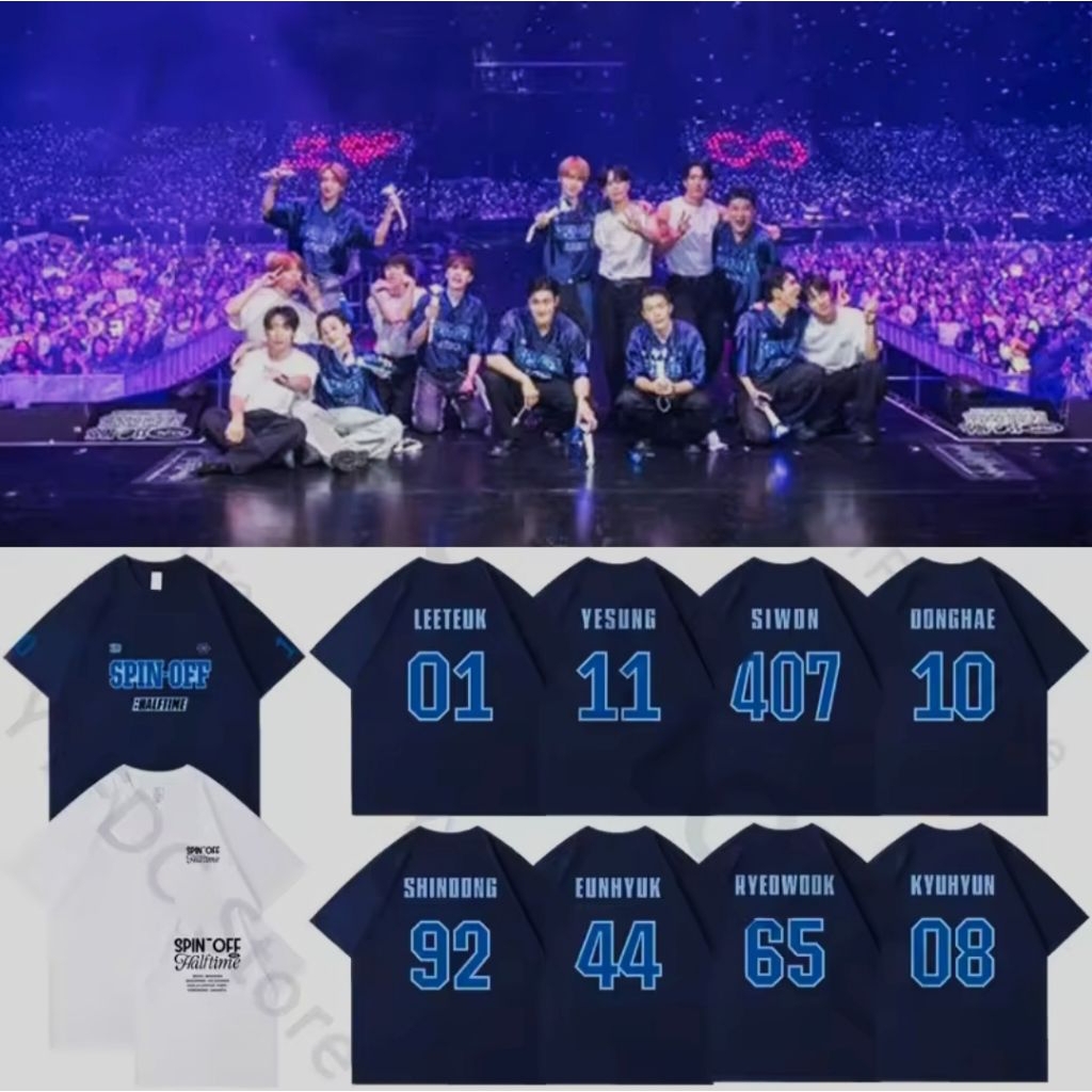 Kaos Super Junior Super Show Spin-Off Unisex Oversize Kpop Suju Korea Premium Cotton Combed 24s T Sh