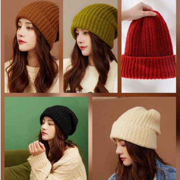Topi Kupluk Rajut Pria Wanita Musim Dingin Versi Korea