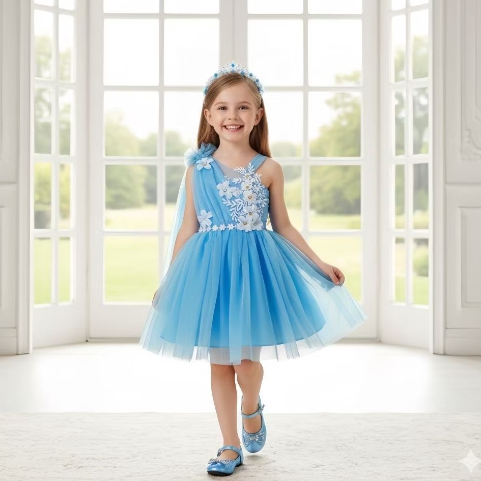 BAJU FROZEN ANAK PEREMPUAN GAUN ANAK FROZEN DRESS ANAK PEREMPUAN DRESS ANAK MURAH