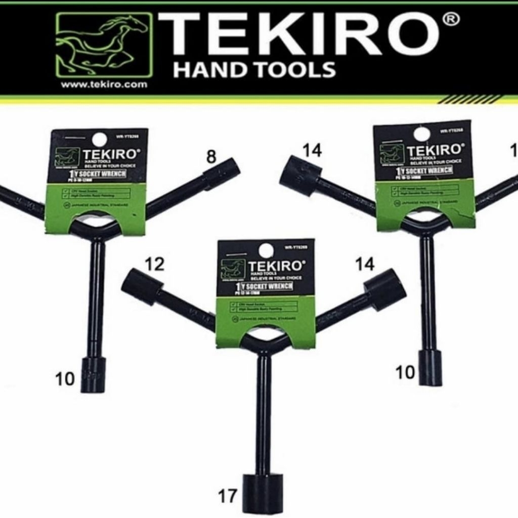 Kunci Sock Y Tekiro Pendek - Kunci Y Tekiro 8×10×12 - 10×12×14 - 12×14×17 Tekiro Original