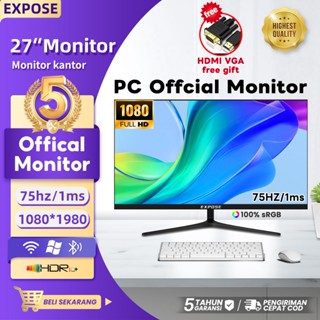 Monitor PC 19/22/24/27 Inch Gaming IPS HDMI VGA Monitor/CCTV Gaming High Refresh Rate Garansi 5 tahun